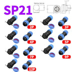 SP21 SP20 SP17 SP16 SP13 Docking 2P 3P 4P 5P 6P 7 12Pin IP68 Waterproof Aviation Connector,Panel Mount Connector Plug and Socket