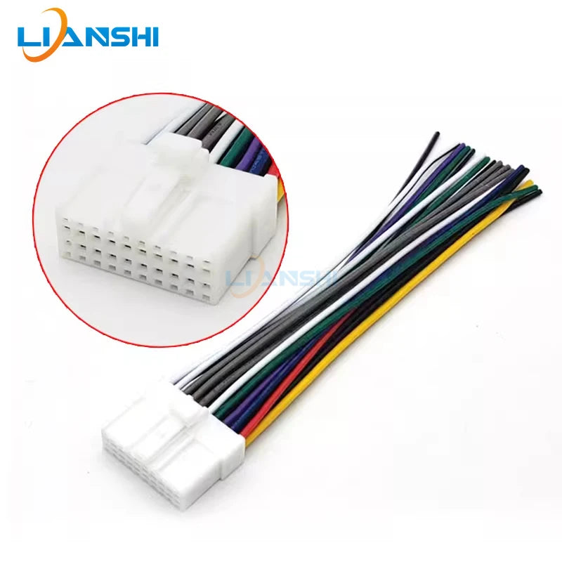 Car audio dsp power amplifier, four-channel car audio processor, power speaker, plug and wiring harness