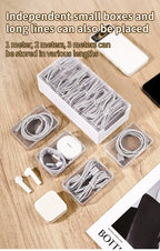 Data Cable Storage Box Home Phone Charger Separate Storage Box Desktop Cable Organizer Multifunctional Storage Organizer Amagi
