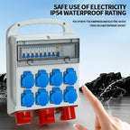 IP54 16A Outdoor Socket with Flip Cover | Euro/UK/BR Plug Waterproof for Garden & Industrial Use - Heavy Duty Explosion-Proof