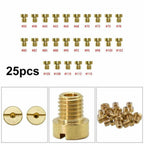 25pcs Carburetor Main Jet 55-115 M6 For Dellorto & For Mikuni 6mm Thread Carburetors Injector Nozzle Main Jet Set