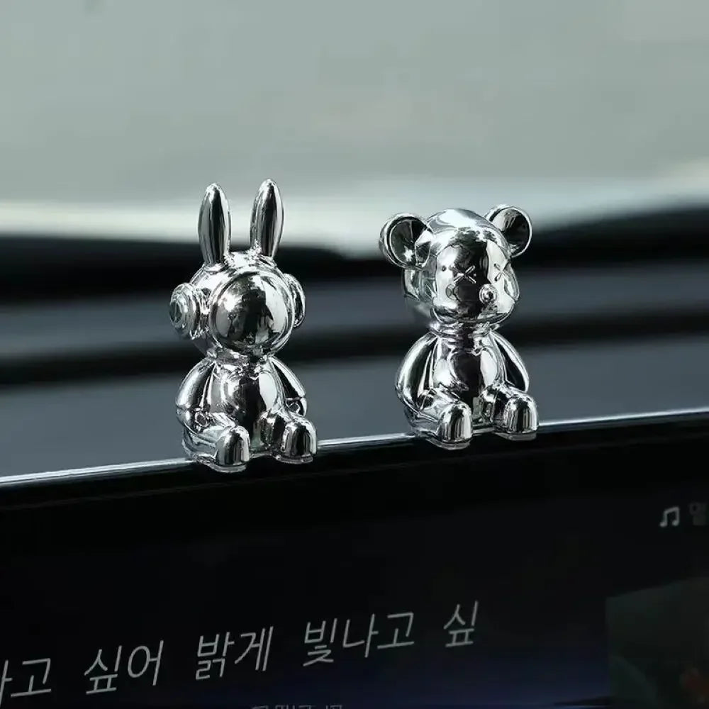 Rabbit Figurine Long-Eared Rabbit Statue Home Office Desktop Decoration Car Central Control Easter Bunny Art Ornaments Amagi