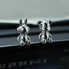 Rabbit Figurine Long-Eared Rabbit Statue Home Office Desktop Decoration Car Central Control Easter Bunny Art Ornaments Amagi