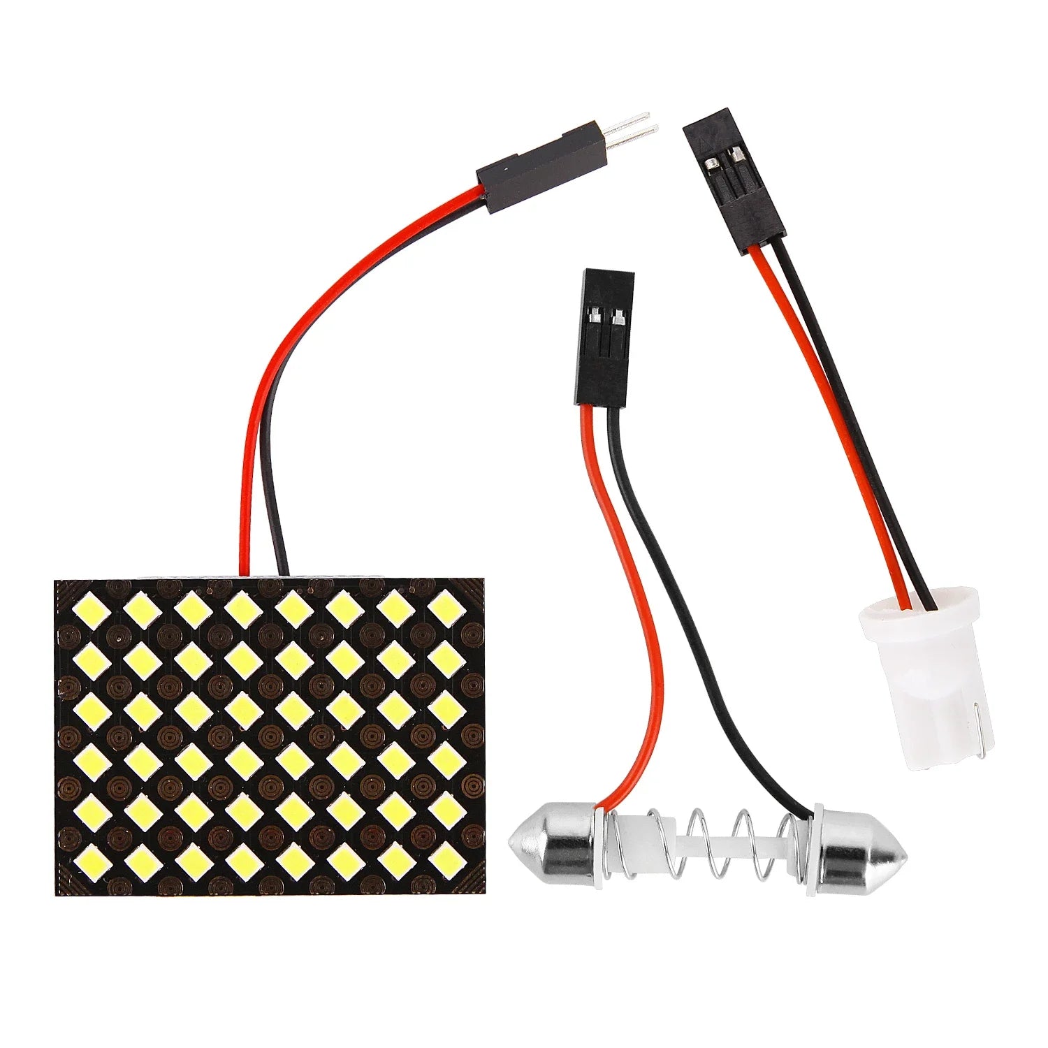 T10 5050 3030 LED Interior Panel Car White Light Reading Lamp Universal Car Trunk Roof Dome Bulb 48 24 12 SMD Lights 12V