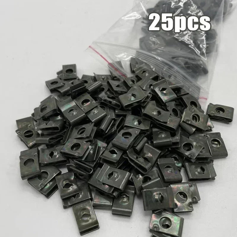 Mixed Car Motorcycles Metal 100/10pcs Screw Tapping Fastener U-Type with Screw Anti-rust Protection Clip Buckle Iron Sheet Amagi