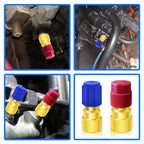 1 Pc R12 To R134a Conversion Kit  Air Conditioner Filling Valve Fittings Port Adapter Retrofit Quick Disconnect Couplers