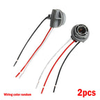 2Pcs 1157 12V Car Bulb Holder Lamp Socket Adapter LED Light Wiring Connector Brake Light Plastic Car Accessories