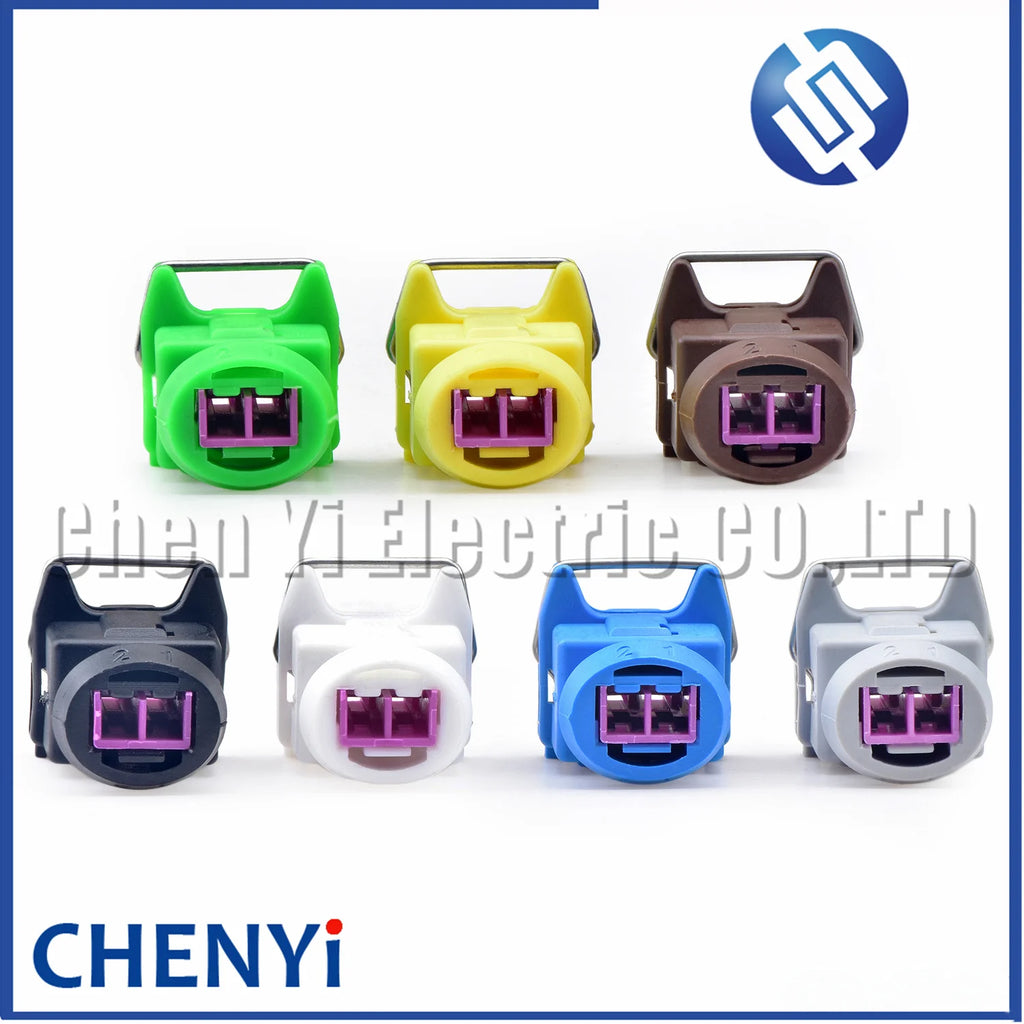 2 Pin Auto Fuel injector connector Car horn Speaker plug 144473-5 144473-6 144473-7 144473-8 For PEUGEOT CITROEN Geely Chang'an