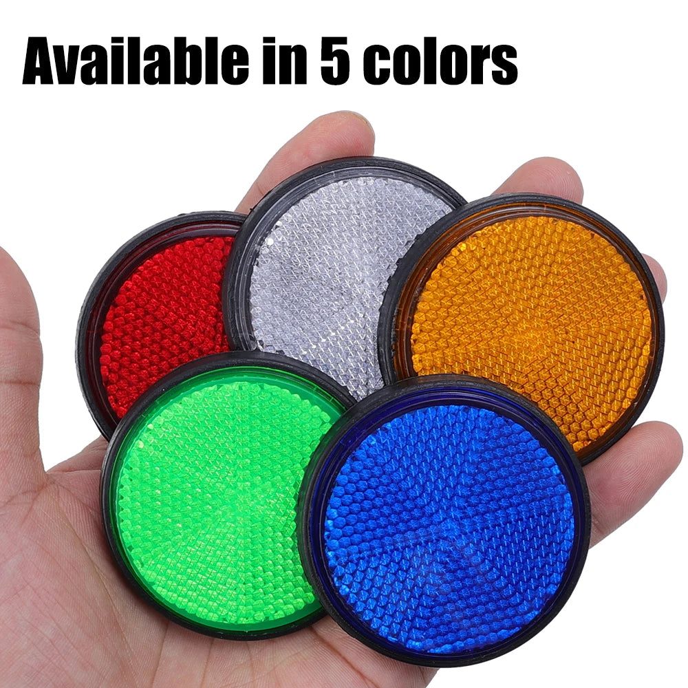 2/1pcs Circular Reflector Car Universal Trucks Motorcycle Night Reflector Safety Reflector Motorcycles ATV Bikes Accessories