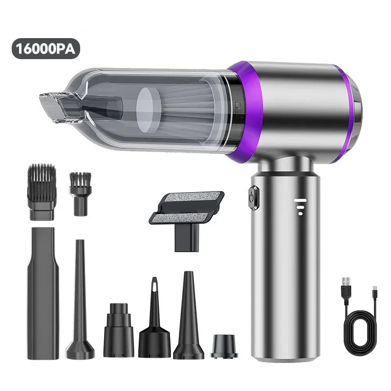 3 In 1 Compressed Air Duster Cordless Dust Blower 6000mAh Rechargeable 290000PA Vacuum Cleaner Electric Air Pump Portable Car