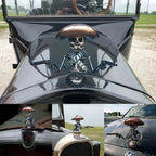 Cowboy Skull Gunslinger Hood Ornament Sculpture Rod 3D Metal Automotive Emblems Cowboy Skeleton Statue Decor For Board Amagi