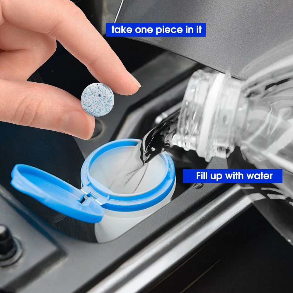 300/10PCs Solid Car Windshield Cleaners Effervescent Tablets Windscreen Window Glass Dust Wiper Car Wash Tool Car Accessories