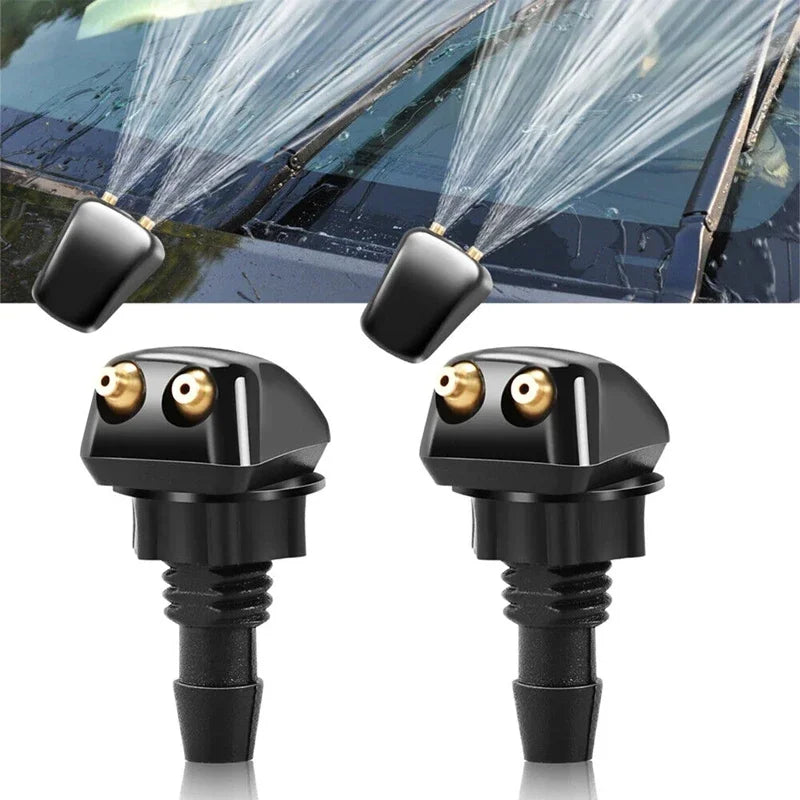 2PCS Universal Front Windshield Washer Wiper Nozzle Sprayer Sprinkler Water Spout Outlet For Toyota Mazda Hyundai Car Accessorie