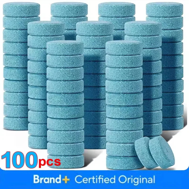 100-2pcs Car Effervescent Tablets Windshield Cleaner Windscreen Wiper Cleaning Tabet Solid Washer Universal Home Toilet Window