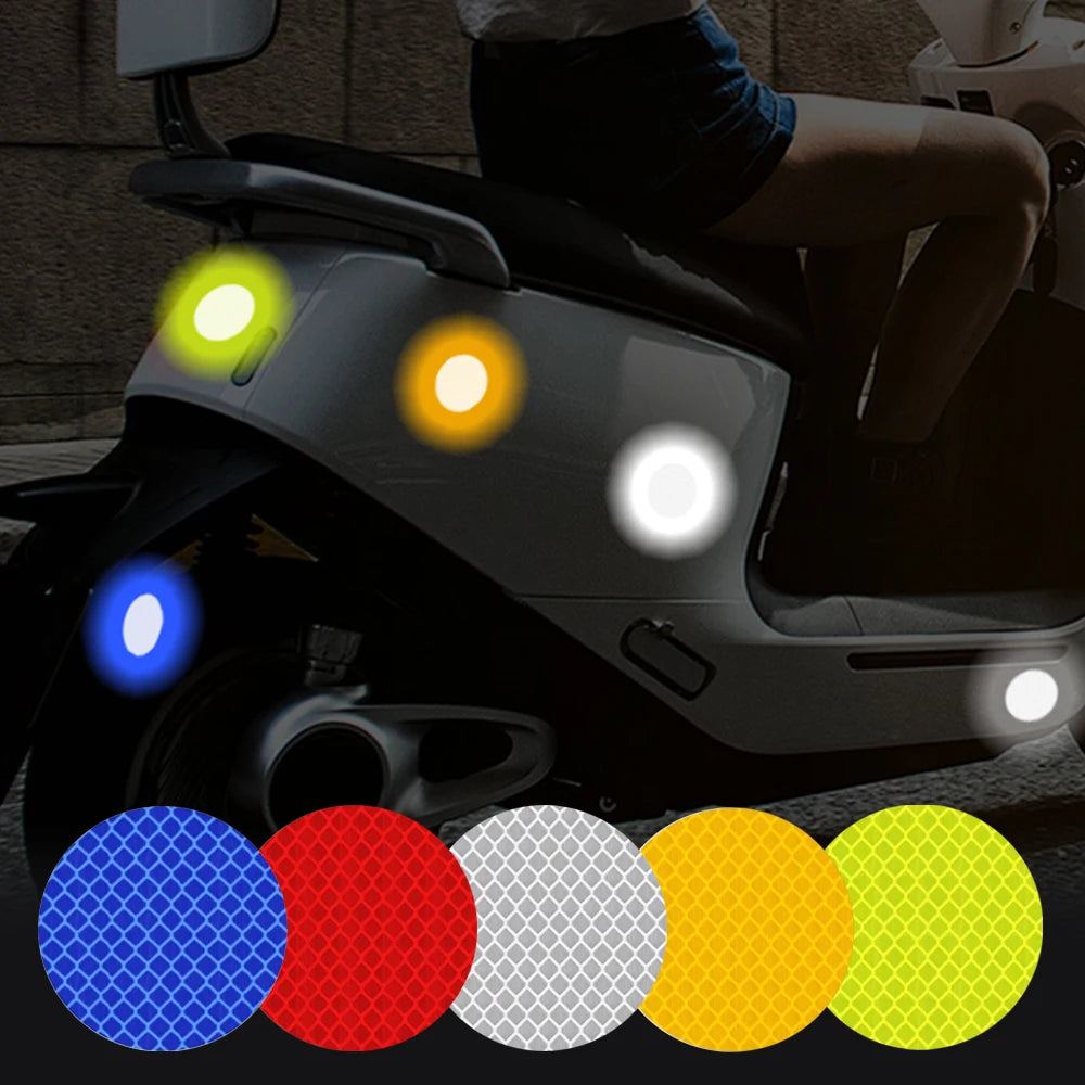 5cm Car Bumper Reflective Stickers Reflective Warning Strip Tape Secure Reflector Stickers Decals Safety Warning Stickers 10pcs