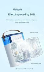Motorcycle 3 in 1 USB Mini Air Conditioner Portable Cooling Fan with Humidifier and Night Light for Home Office Desktop Amagi