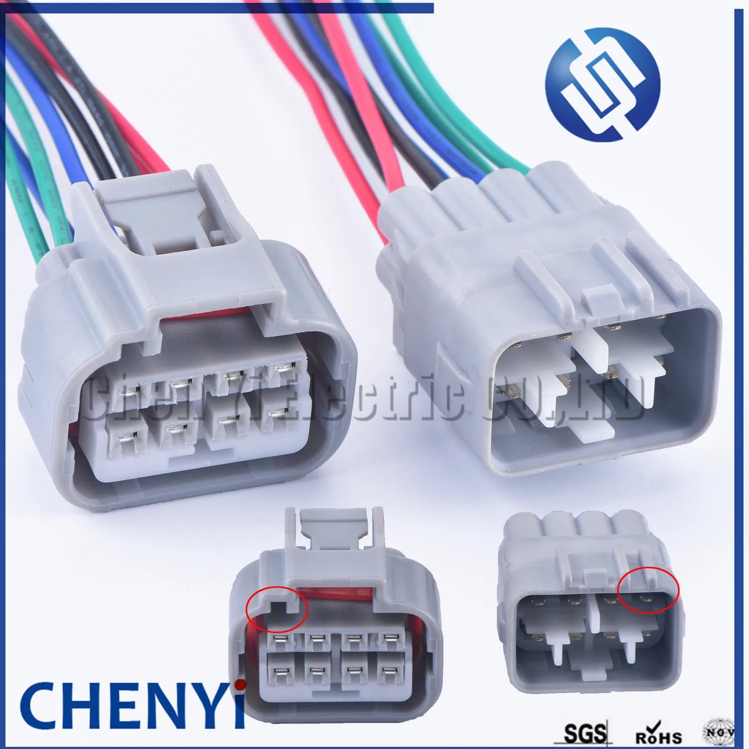 8 Pin Auto Connector Reversing Radar Assembly Plug PDC Socket pigtail 90980-10897 90980-10896 For Honda XRV CRV Toyota Supra MK4