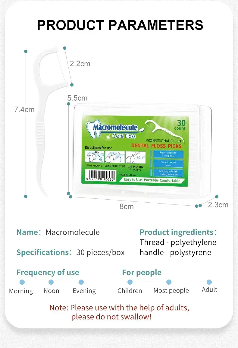 50/150/300/600PCS Ultra-fine Disposable Smooth Dental Floss, Household Toothpick Amagi