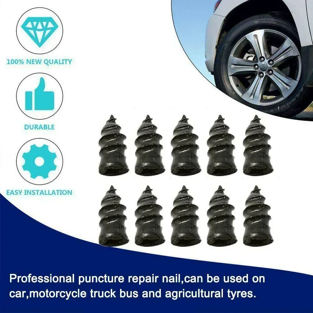 Vacuum Tyre Repair Rubber Nails Set Tire Puncture Repair Tool for Wheels Car Motorcycle Scooter Bicycle Tubeless Rubber Nail kit