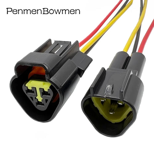 1 Set 3 Pin Auto Instrument Throttle Turn Grip Electrical Cable Connectors Male Female Wire Harness Plug FW-C-3M-B FW-C-3F-B