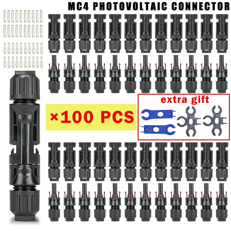 400/200/100/40/20/10 Pcs Photovoltaic Solar Connector 1000V30A Wholesale Panel Connectors Kit for PV/MC Cable 2.5/4/6mm²