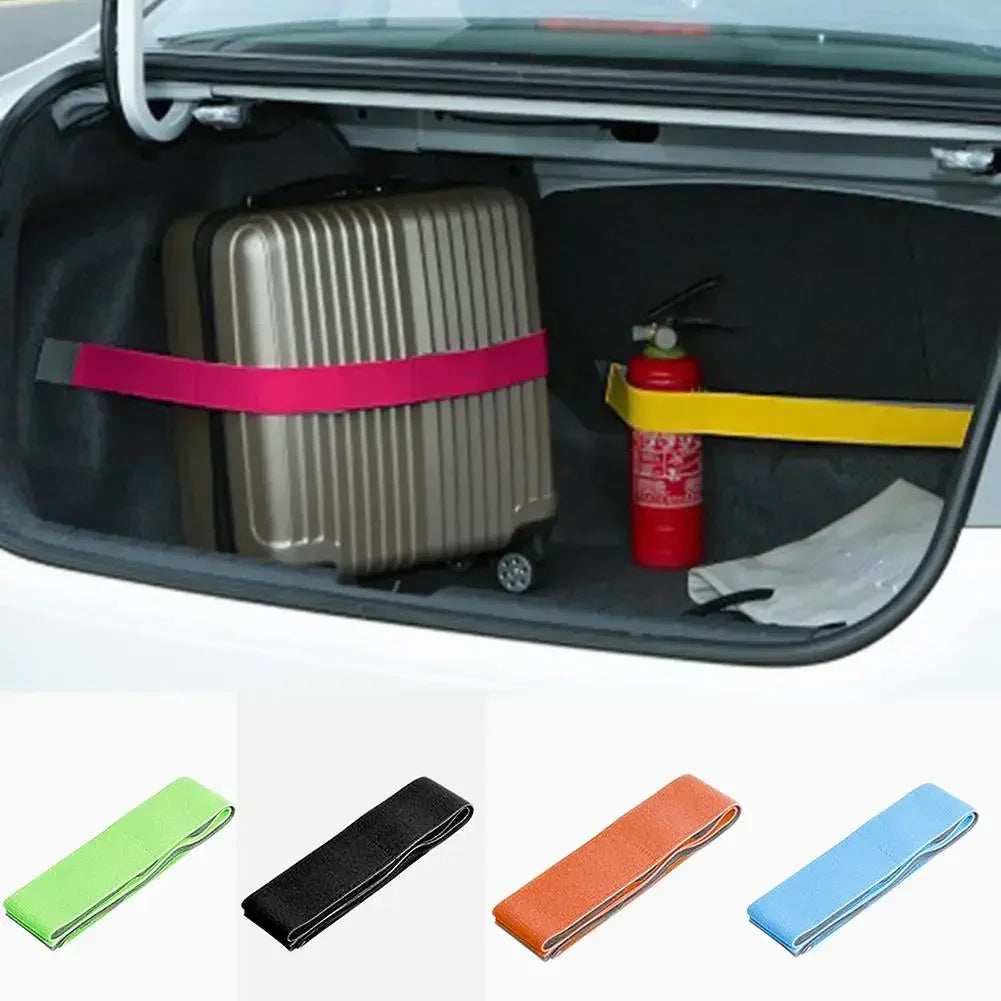 Creative Car Trunk Storage Device Hook Loop Strong Adhesion Fixed Straps Solid Color Baggage Debris Anti-drop Magic Sticker Amag