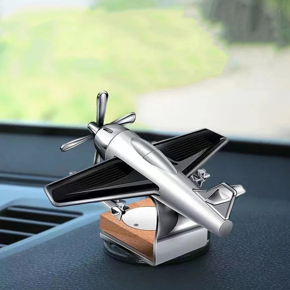 Mini Solar Aircraft Decoration Creative Car Air Freshener Car Perfume Home Decors Air Freshener Fragrance Airplane Ornament Tool