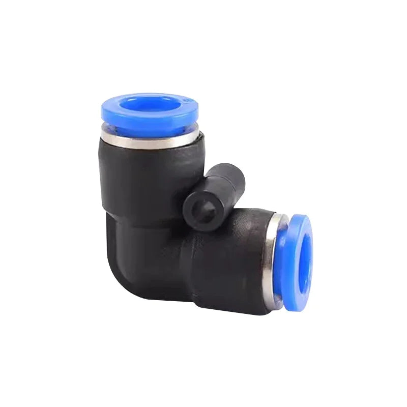 10PCS PV Elbow Pneumatic Quick Fitting, 4/6/8/10/12mm Air/Water Hose Push Connector for Industrial, Heavy Duty Leak-Proof Seal