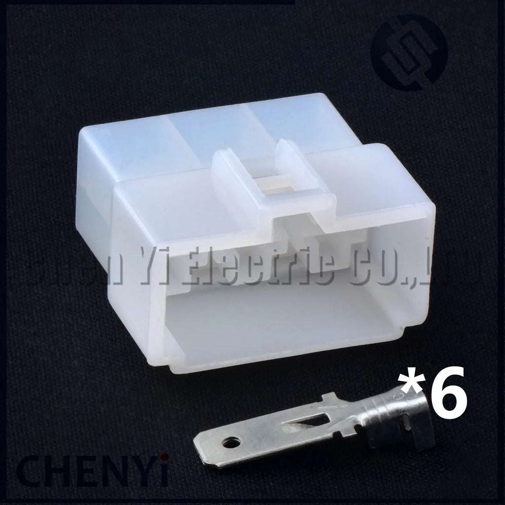 5 Pcs 6 Pin Plastic Electrical Wire Connector Automobile Female or Male Socket Plug With Pins DJ7061-6.3-11 DJ7061-6.3-21