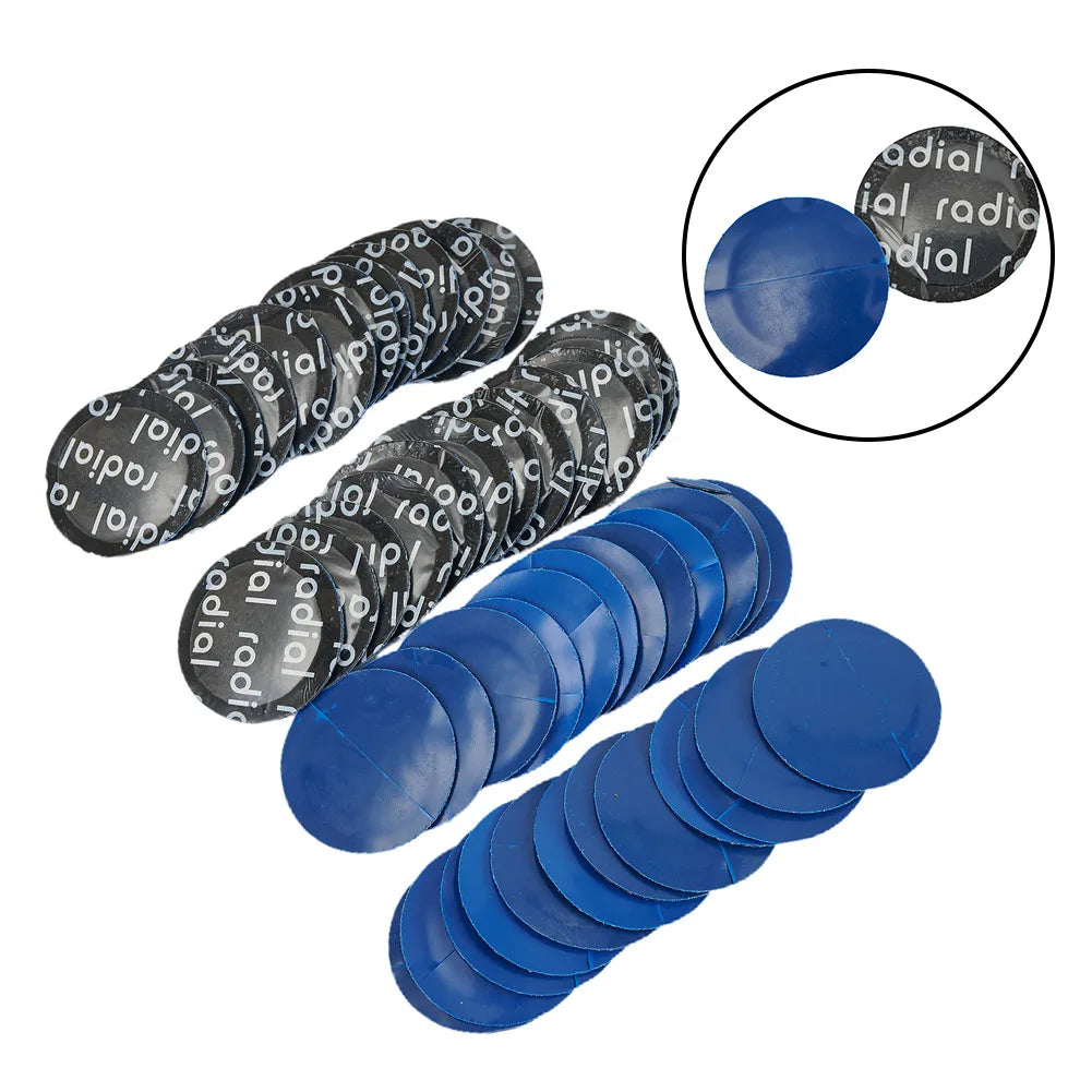 50PCS 32mm Car  Cold Tire  Patches Rubber  Wired Tyre Bicycle Bike Puncture Patch Repair Mushroom Plug Patch KIT
