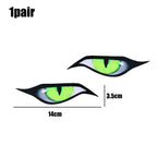 3D Reflective Eyes Stickers for Motorcycle Scooter Windshield Auto Decorative Night Light Safety Front Car Stickers Waterproof