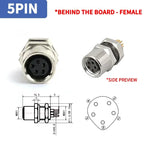 M8 Sensor Connector Panel Back Mount Waterproof Flange Socket Threaded Coupling Male&Female 3Pin 4Pin 5Pin A Type