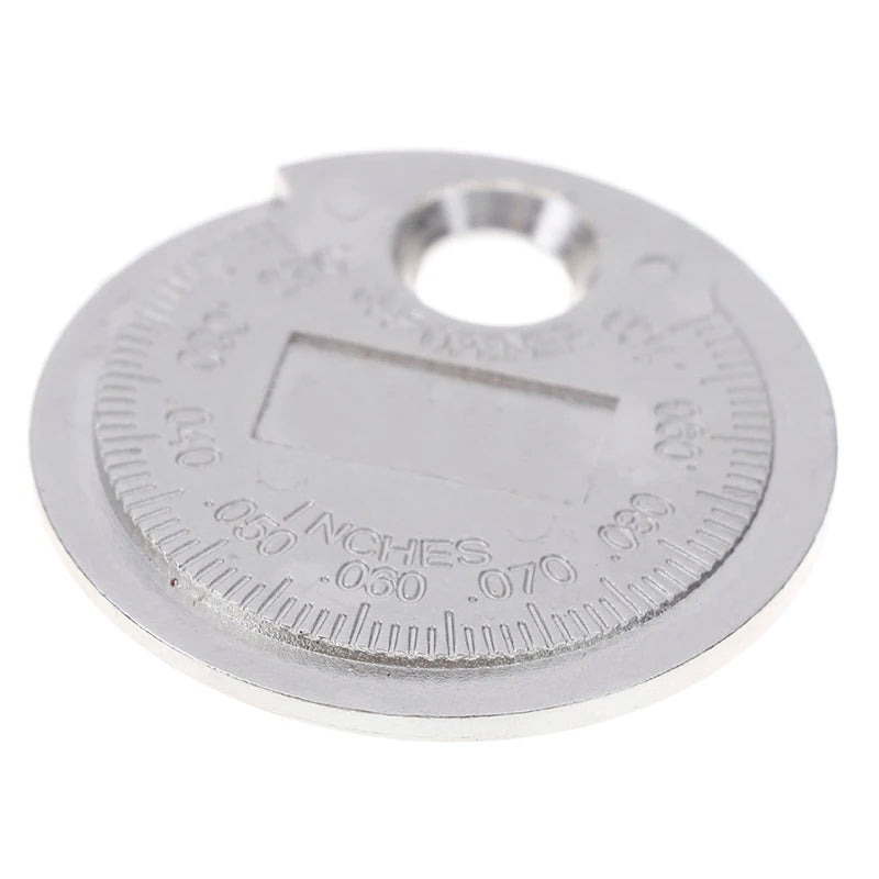 1pc Spark Plug Gap Gauge Tool Measurement Coin-Type 0.6-2.4mm Range Spark Plug Gage Gap Tool Feeler
