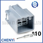 10 Pin Female Auto Rearview Mirror Cable Socket Grey Connector plug 7282-6455-40 7283-6455-40 For Ford Focus