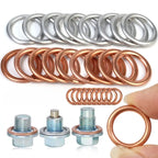 Car Oil Pan Drain Gasket Drainage Bolt Pad Aluminum/ Copper Oil Drain Plug Gasket Replaceable Accessories for Volkswagen Audi