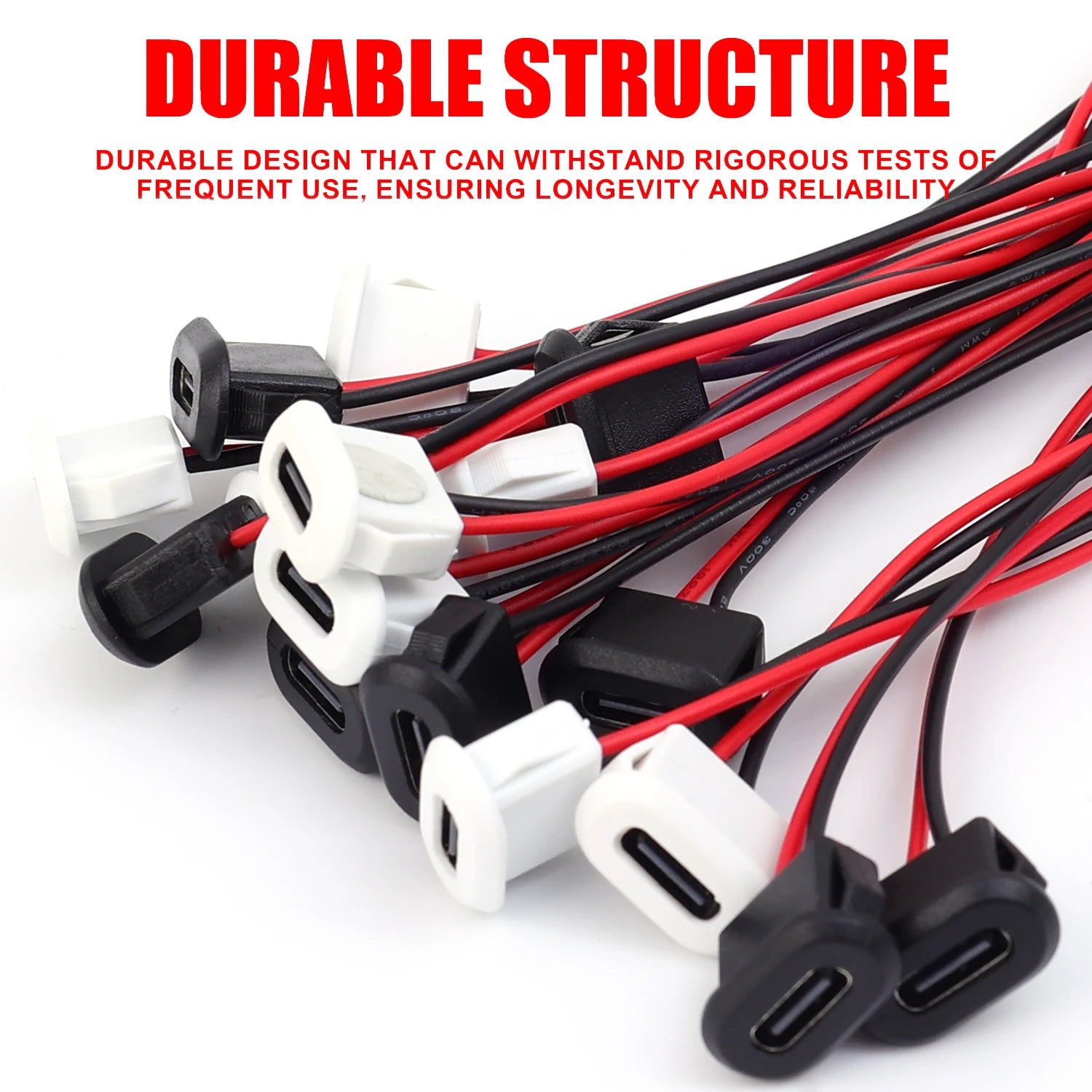 Type-C High Current Fast Charging Jack Port 3A Charger Plug Socket Connector Jack Female  USB-C with Card Buckle 2/4/10/20pcs