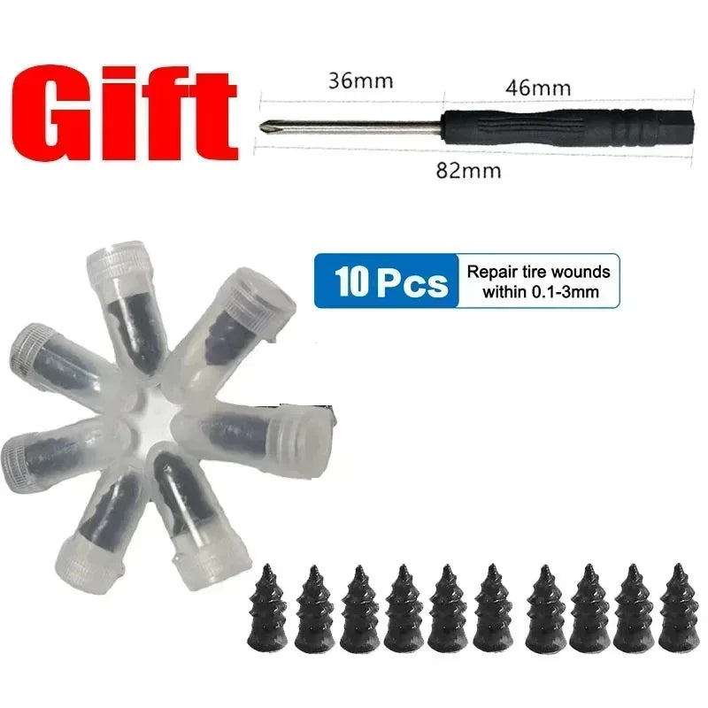 Vacuum Tyre Repair Nails for Car Trucks Motorcycle Scooter Bike Tire Puncture Repair Tubeless Auto Tires Repair Tools Amagi