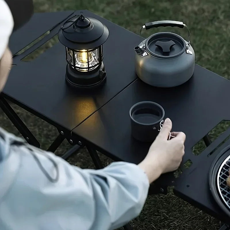 Multi Functional Outdoor Folding Table for Self Driving Hiking Convenient Metal Small Table Can Be Spliced To Hang Items Amagi