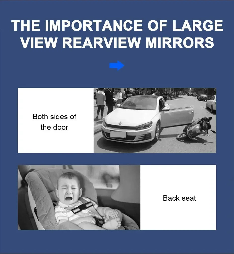 Wide Angle Convex Universal Anti Glare Rearview Mirror Car Interior Baby Seat Watch Sun Visor Safety Goggle Amagi