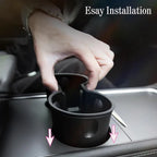 For Tesla Model 3/Y Center Console Water Cup Holder Limiter Premium TPE Sleeve Pad with Storage Function Upgrade Your Car Amagi