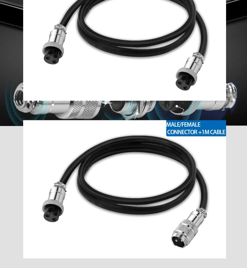 1PCS GX16 Auto Waterproof Connectors 2-10 Pins with Power Cable Line Socket Plug—Suitable for Industrial Machinery and Equipment
