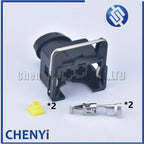 5set 2 Pin EFI Fuel Injector  Automotive waterproof connector Plug With Rubber Boot
