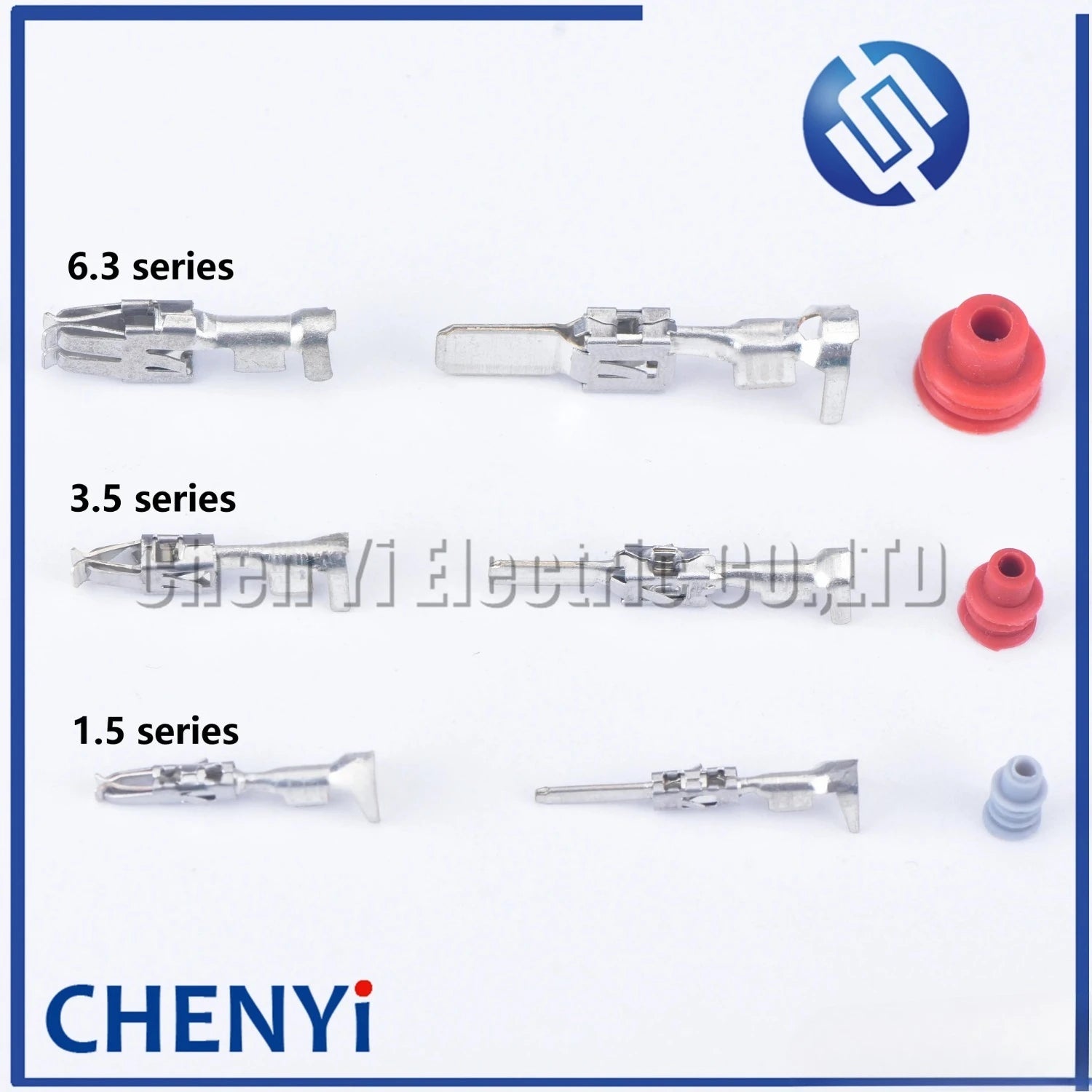 50 pcs 1.5 3.5 6.3 mm auto male or female crimp wire terminal pins and rubber seals 964286-1 964274-2 964296-1 926965-1