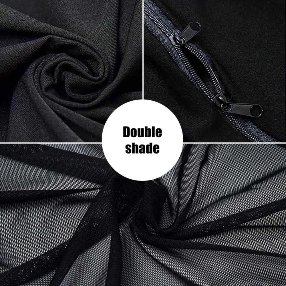 2pcs Car Window Shade Side Window Sun Tools Vehicle UV Protect Shield Mesh Mosquito Cover Breathable Protection Privacy Sunshade