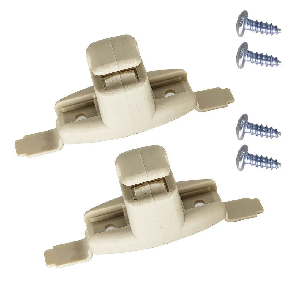 2Pcs Sun Visor Clips Holder Bracket Mount For BMW 3 5 7 Series E46 E38 E39 E53 X5 Interior Beige Sun Visor Clip Holder