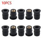 10PCS Motorcycle Windshield Rubber Nuts Fastener M5 Vibration Damper Panel Mounting 5mm Accessories Bolt Screws Fastener