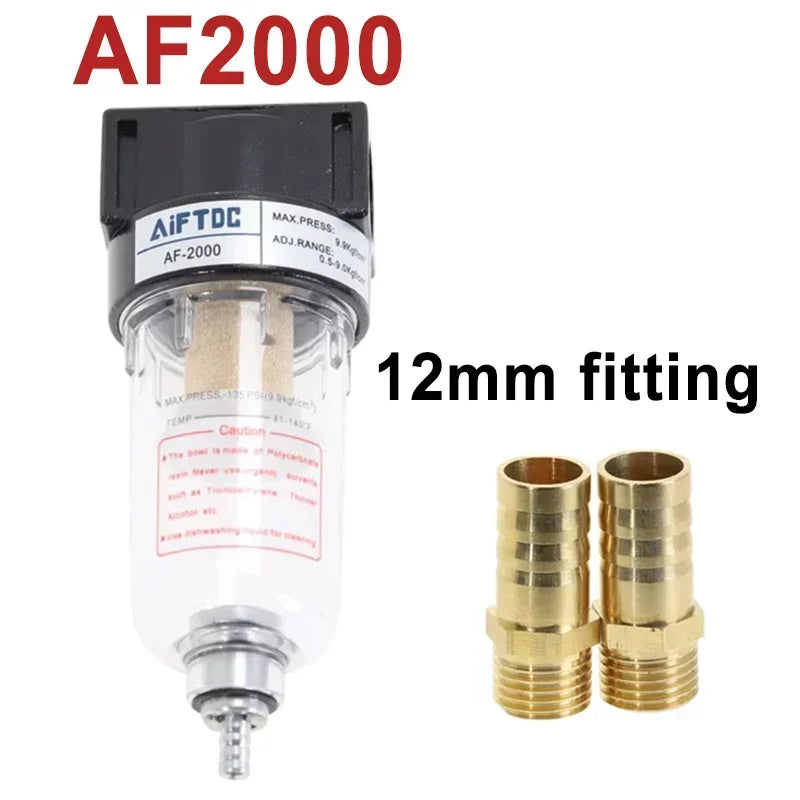 1/4 Air Source Processor AF2000 AF2000-02 Copper Filter Air Pump Filter Oil Water Separator Pneumatic Components Air Compressor