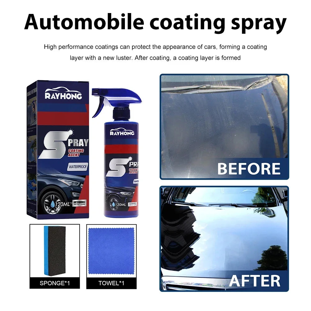 5PC Coating Renewal Agent 3 In 1 Ceramic Car Coating Spray Plastic Parts Refurbish Agent Fast-Acting Spray Waterless Wash amagi