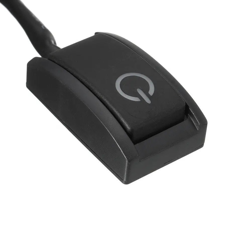 Car Push Button Latching Switch Plastic DC12V 200mA 2.4W LED Light Car Push Button Latching Turn ON/OFF Switch