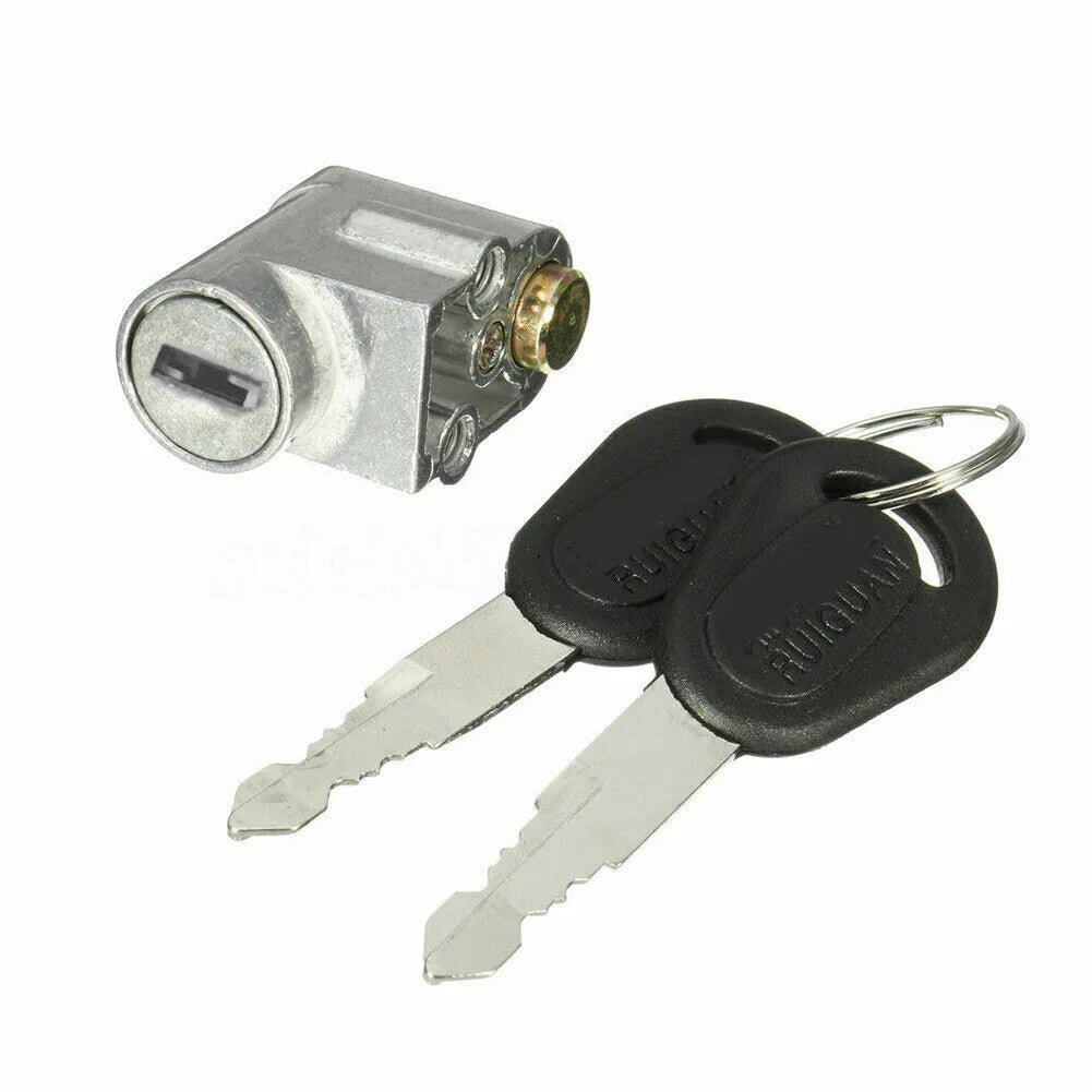 New Battery Safety Pack Box Lock W/2 Key Ignition Lock Metal For Motorcycle E-Bike Scooter Lgnition Switch Battery Safety Box